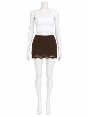 Free Haven chocolate brown Mini Skirt skort shorts